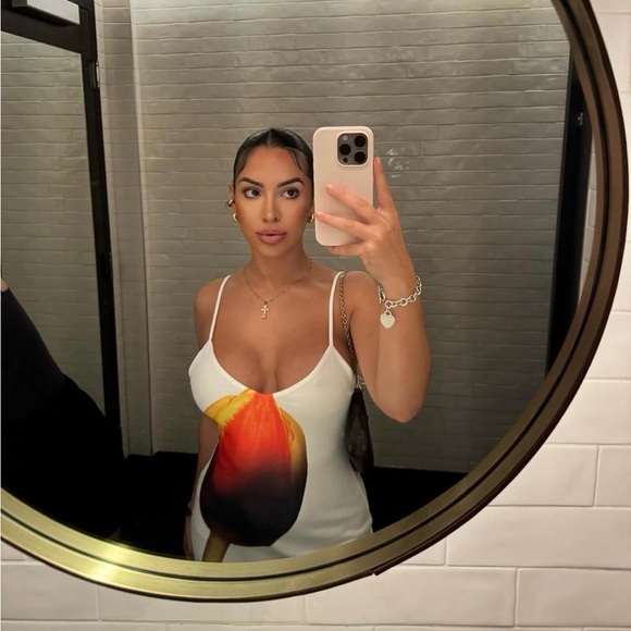 Zara Floral Maxi Dress strappy bodycon fitted bohemian summer vacation casual - Picture 2 of 11